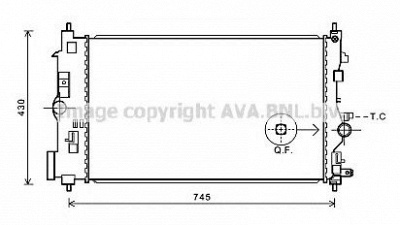 AVA QUALITY COOLING ola2591 -  Радиатор, охлаждение двигателя